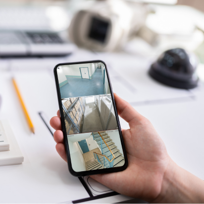 Naperville security camera feed on cell phone